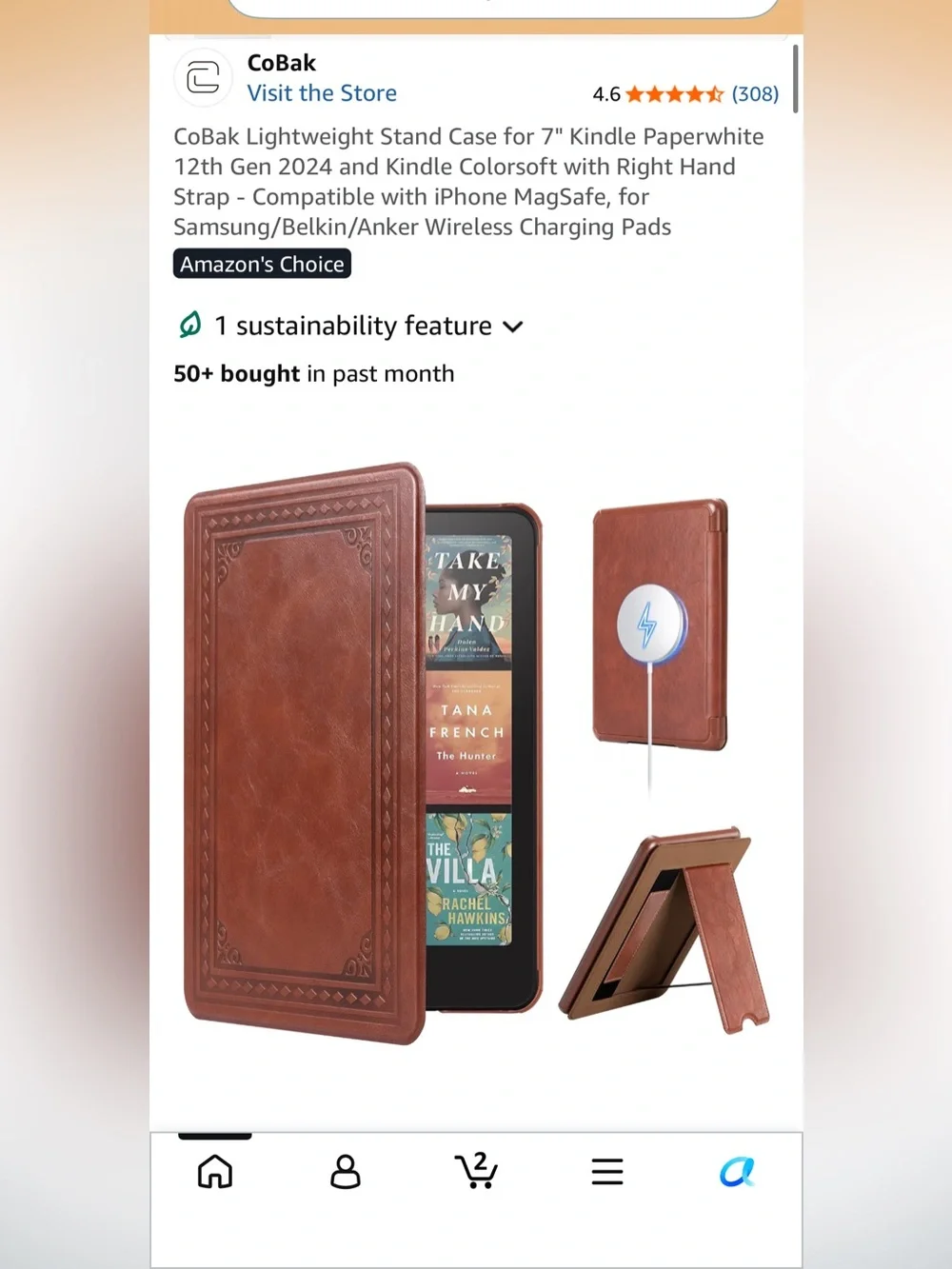 CoBak MagSafe Leather-Style Brown Tablet Folio Case - Classic Protective Cover